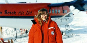 Robin Bell on the west Antarctic ice sheet, 1991